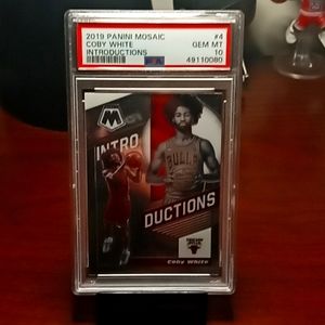 2019 Panini Mosaic Coby White intro ductions RC rookie card PSA 10